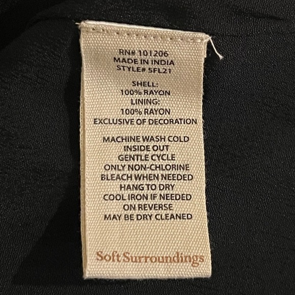 SOFT SURROUNDINGS Epiphany Maxi Dress Velvet Details Size NEW Boho Bohemian - Picture 8 of 10